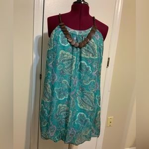 NWT René Margo Women’s sleeveless Green Tunic Top